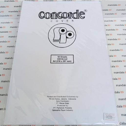 

Kertas Concorde 220 gram A4, Concord A4 220gr