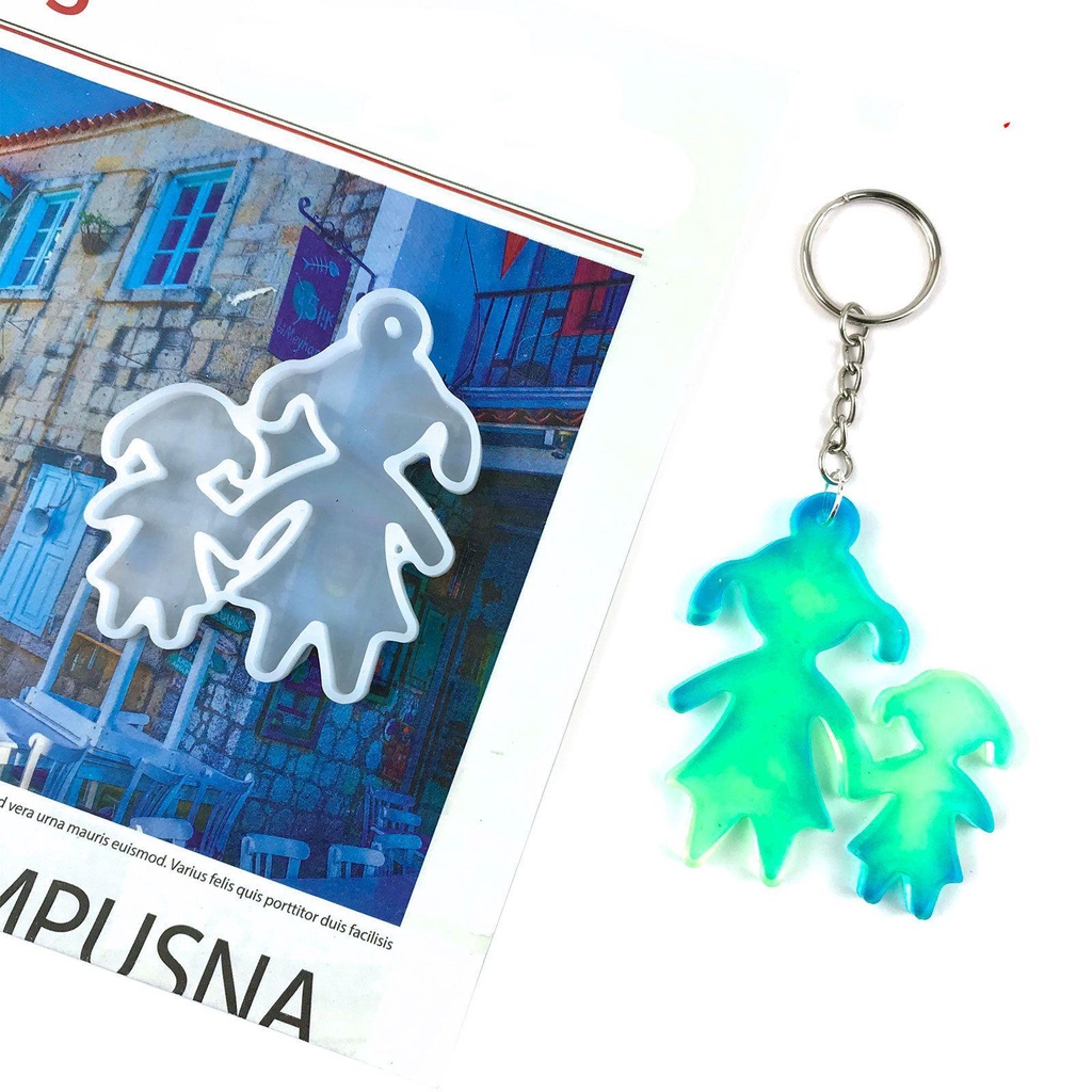 R-flower Keychain Mold Cute Hand-made Cetakan Silikon Kakak Baik