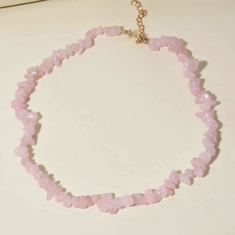 Kalung Manik Batu Stone Kristal / Crystal Necklace Bead Adventurine Amethyst Jade Rose Quartz