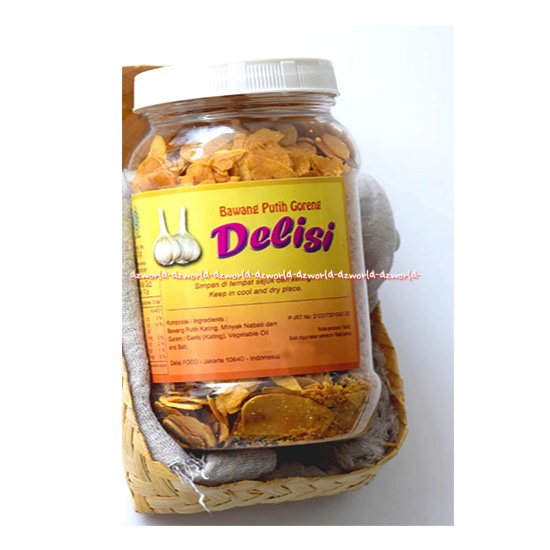 Delisi 125gr Bawang Putih Goreng Siap Makan Fried White Garlic Kemasan Botol Siap Saji Garlik Delisia