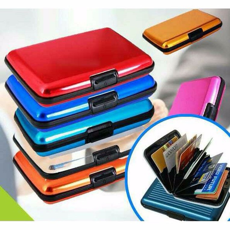 Dompet Kartu Wallet Aluminium Atm Uang Kartu Kredit Card