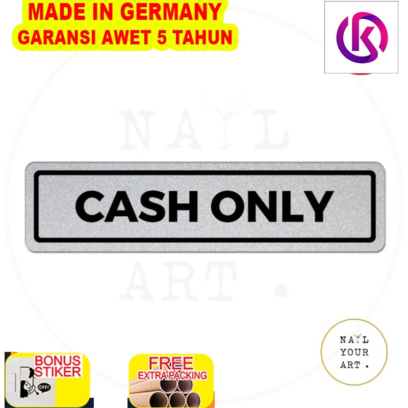 

Terlaris SIGN AKRILIK - CASH ONLY 20x5cm - Signage Cafe/Resto