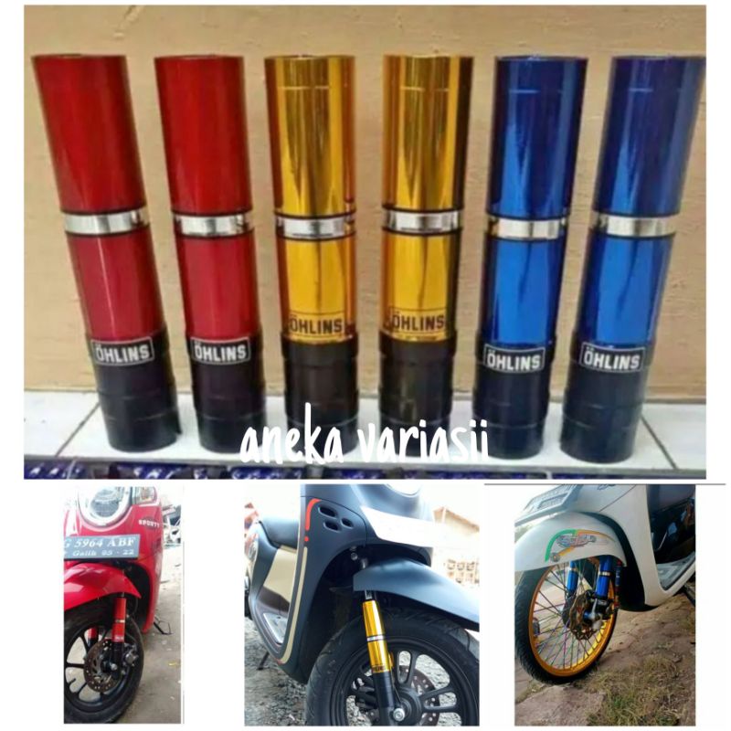 cover shock honda scoopy all series, pengaman shock depan scoopy
