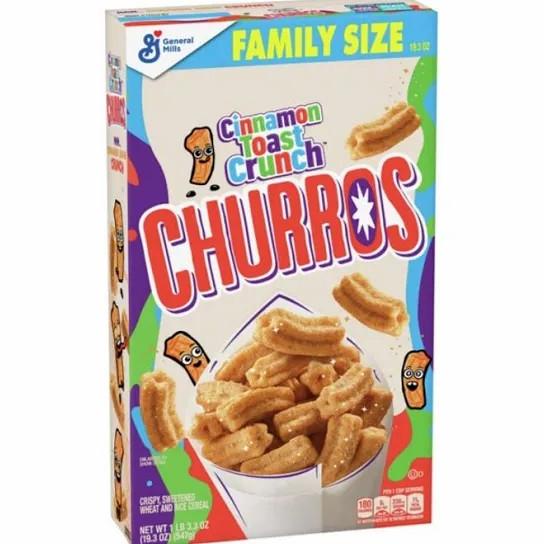 

^%^%^%^%] General mills cinnamon toast crunch churros cereal family size 547 USA
