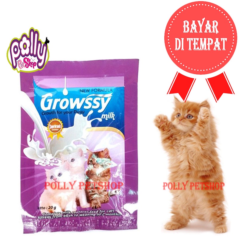 SUSU KUCING SUSU ANAK KUCING KITTEN 0-12 BULAN PERSIAN ANGGORA SUSU GROWSSY KEMASAN 20gr