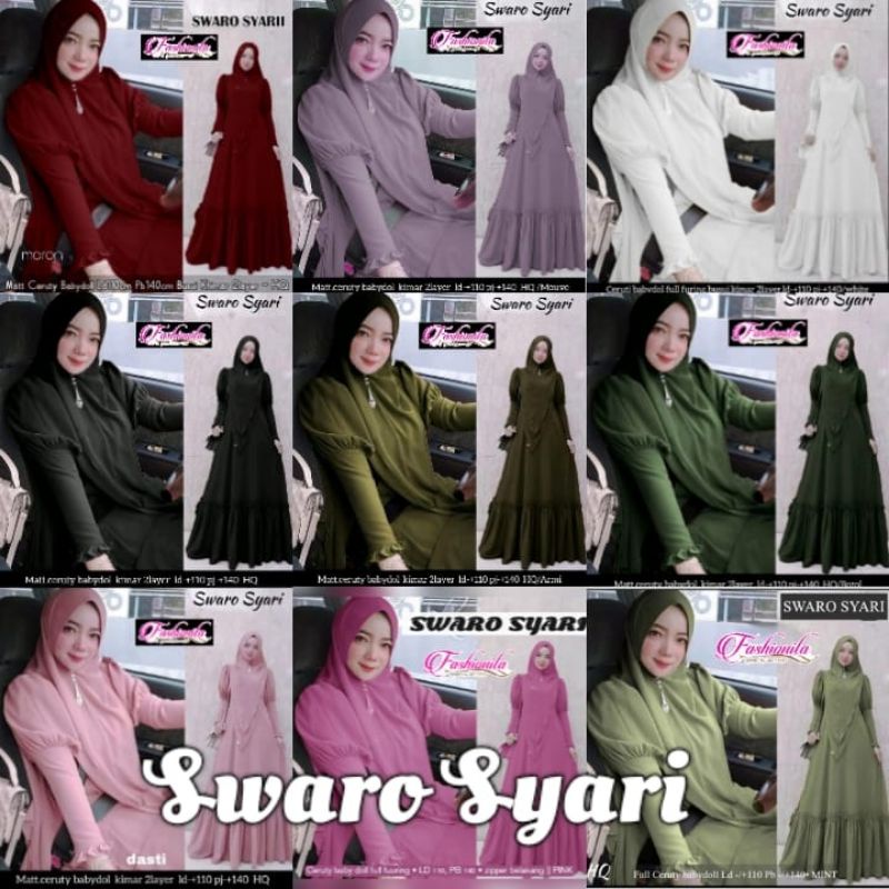 gamis murah swaro syari ori 100% bergaransi | baju murah ori