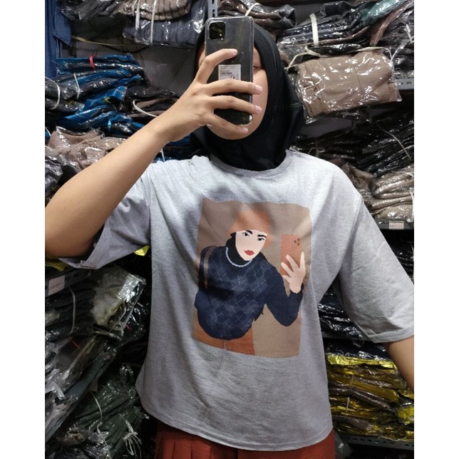 kaos siku/ 7/8 terbaru bahan cattoon combed/kaos OVERSIZE kaos TUMBLR