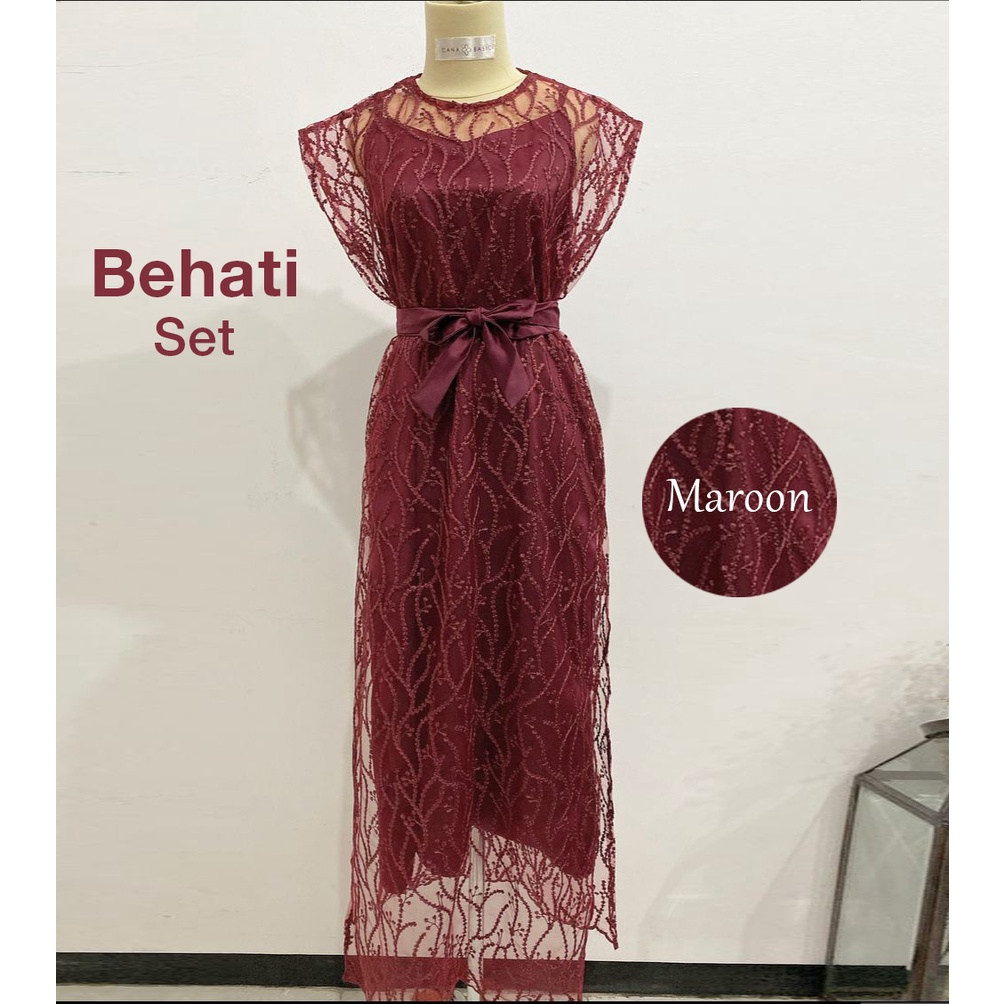 Behati Set Tulle Lace Dress Pesta