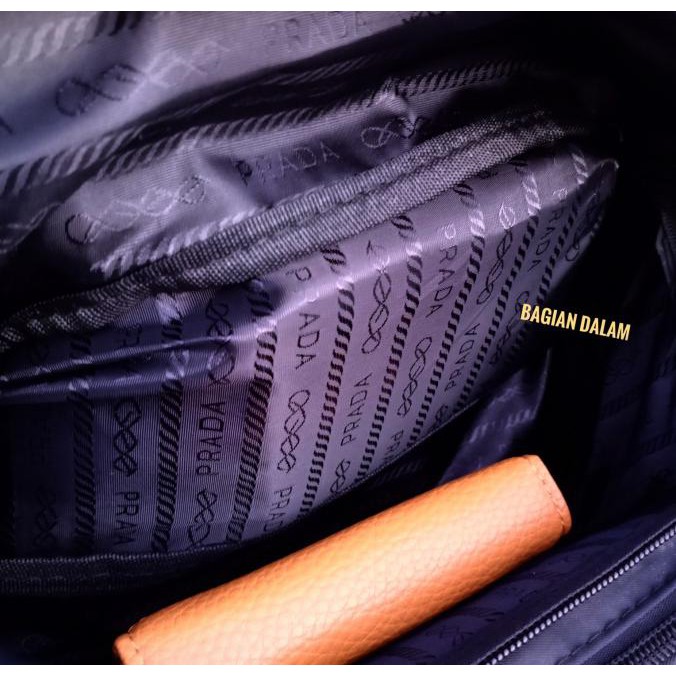 Bergaransi Tas Pinggang Prada Nylon Tas Anti Air 7 Resleting Aktif Hemat