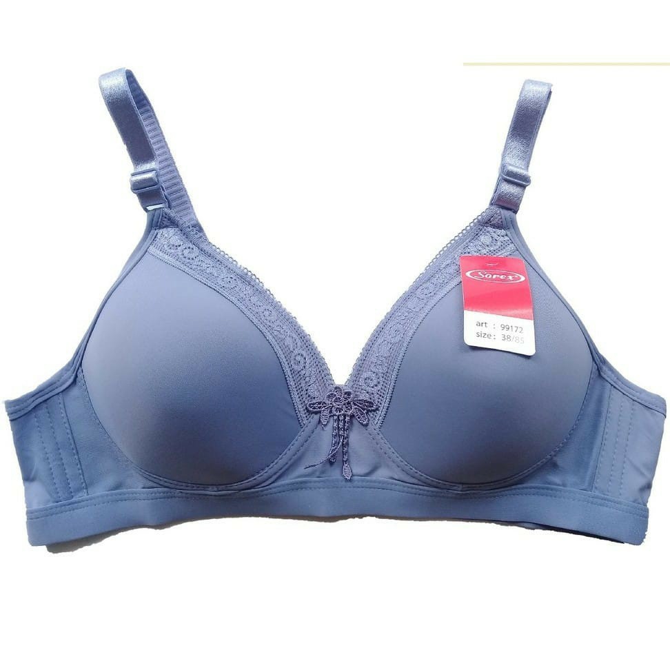 gos BRA SOREX 99172 CUP BESAR BIG SIZE Cup Tanpa Kawat Busa Tipis Skilky Lembut Undewear Wanita