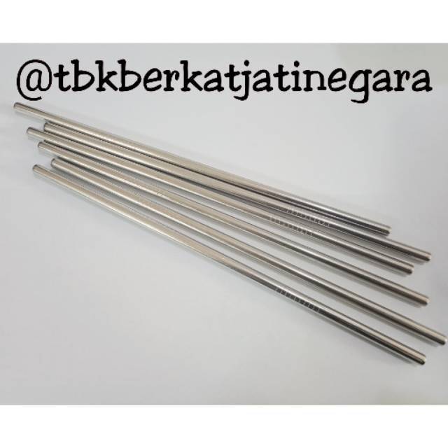 Jeju Premium sedotan stainless Bengkok 6mm / lurus 12mm / lurus 6mm
