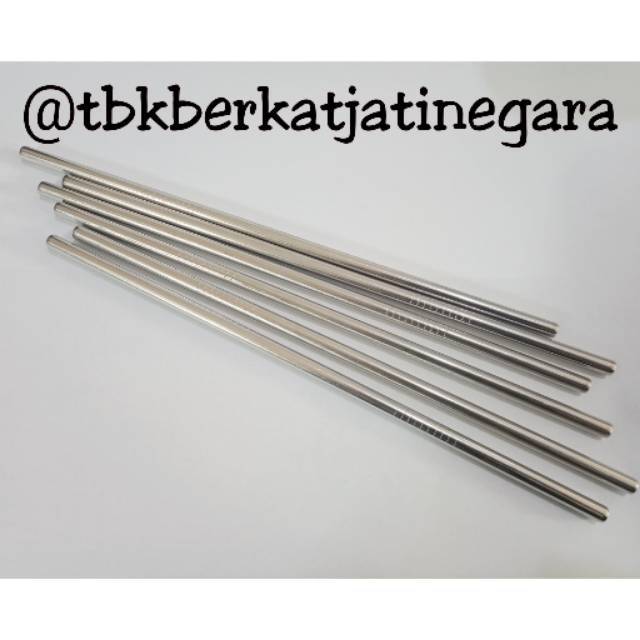 Jeju Premium sedotan stainless Bengkok 6mm / lurus 12mm / lurus 6mm