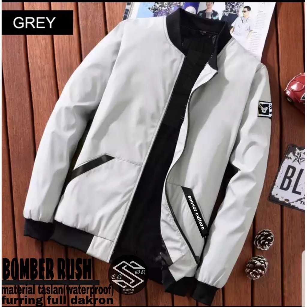 (BAYAR DI TEMPAT/.COD) JAKET BOMBER/ JAKET BOMBER RUSH PRIA