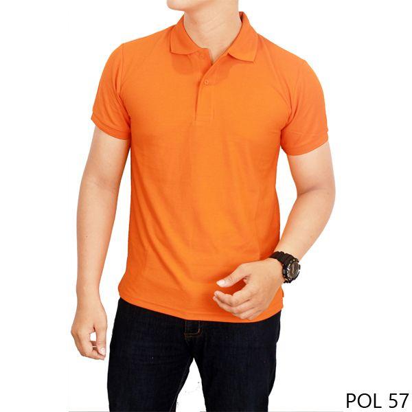 Kaos Polos Kerah Orange 100% Cotton Pique - POL 57