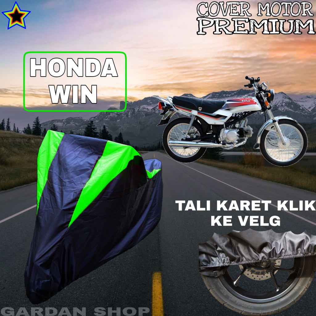 Sarung Mobil HONDA WIN Hitam HIJAU Body Cover Penutup Pelindung Motor Honda Win PREMIUM