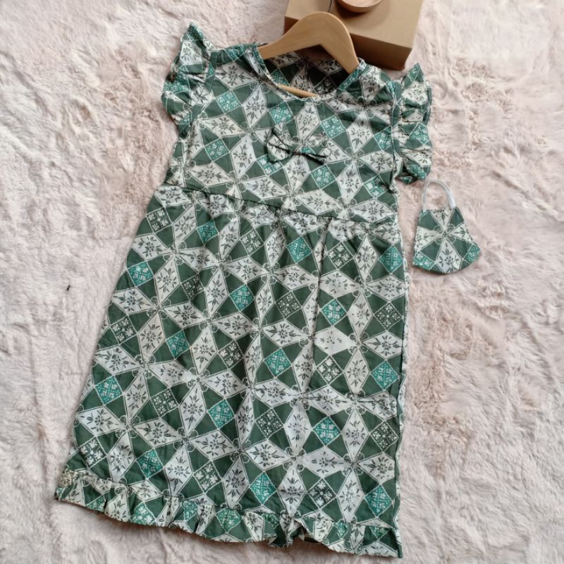 daster anak / dress batik anak / pakaian anak perempuan/7-9tahun
