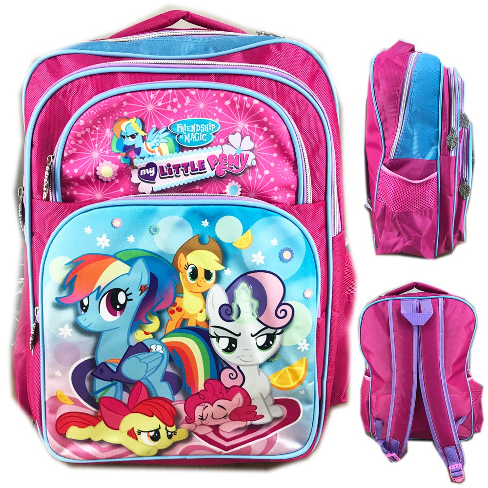Tas Anak Sekolah | Tas Ransel Sekolah Anak SD My Little Pony Blue Pink Prada Tas Sekolah Anak