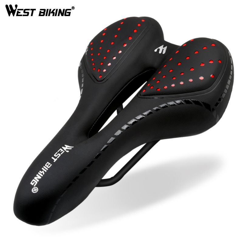 West Biking Jok Sadel Sepeda Empuk Bike Saddle Silicone Gel Cushion PU Leather