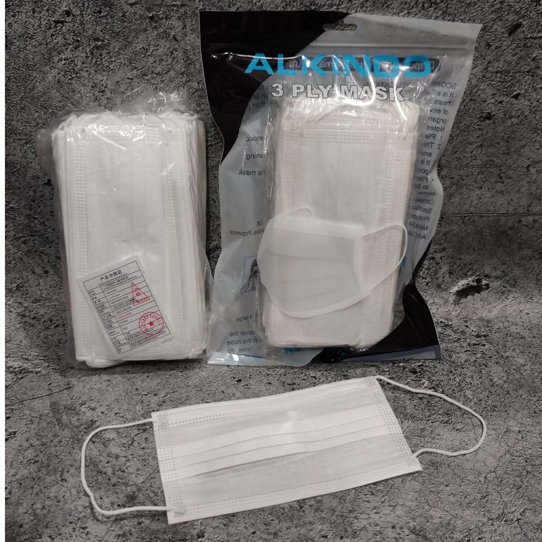 POUCH ALKINDO ZIP -  MASKER 3PLY ALKINDO EARLOOP HIJAB SATCHET ZIP ISI 50 PC MEDICAL GRADE