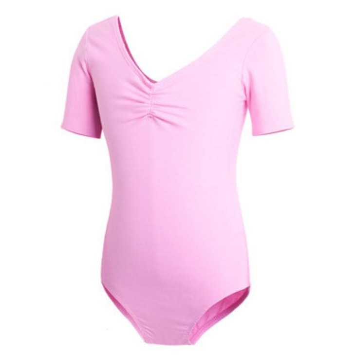 LEOTARD ANAK COTTON SPANDEX KATUN SPANDEKS PINK UNTUK BALET GYM SENAM BAJU ATASAN BALLET