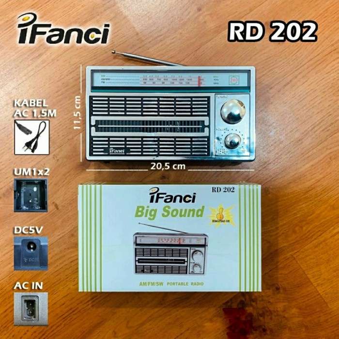 Radio Internasional International F-4250 Portable AC DC ( Listrik atau Baterai ) Mode AM FM SW IBZ