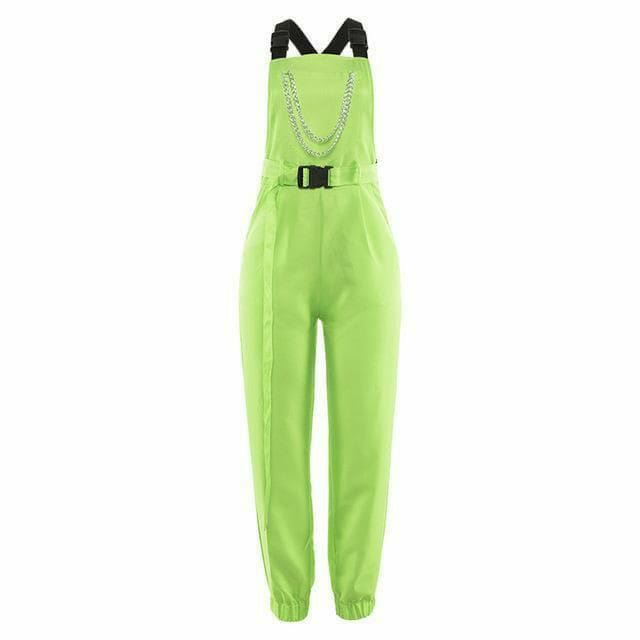 Overall neon buckle // overall wanita