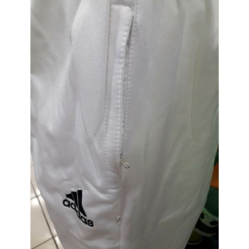 Celana training putih polos dewasa#training pria/wanita M L XL XXL-Logo Hitam