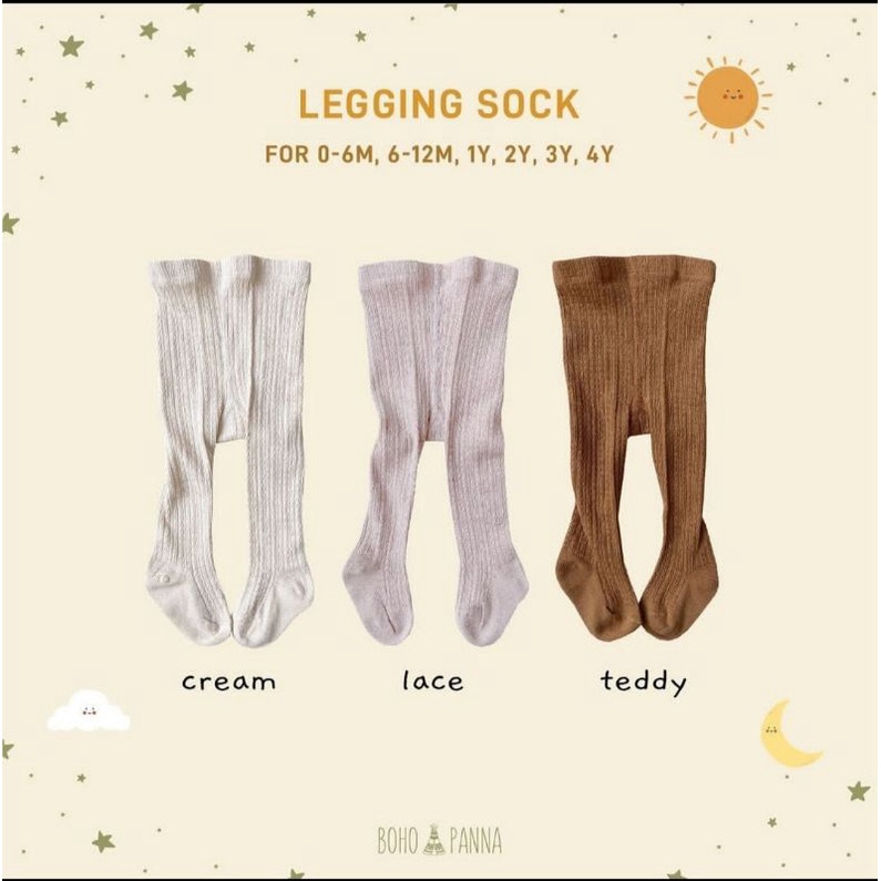 Bohopanna | Legging Sock | Legging Tutup Kaki | Bohobaby
