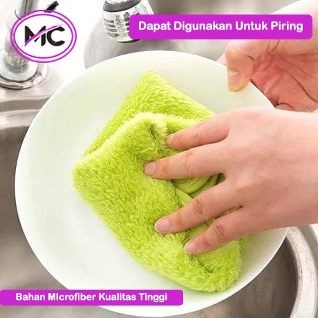 Lap Tangan Gantung Handuk Dapur Kain Microfiber Lembut Halus Menyerap Air Warna Macaron Praktis Daya Serap Tinggi