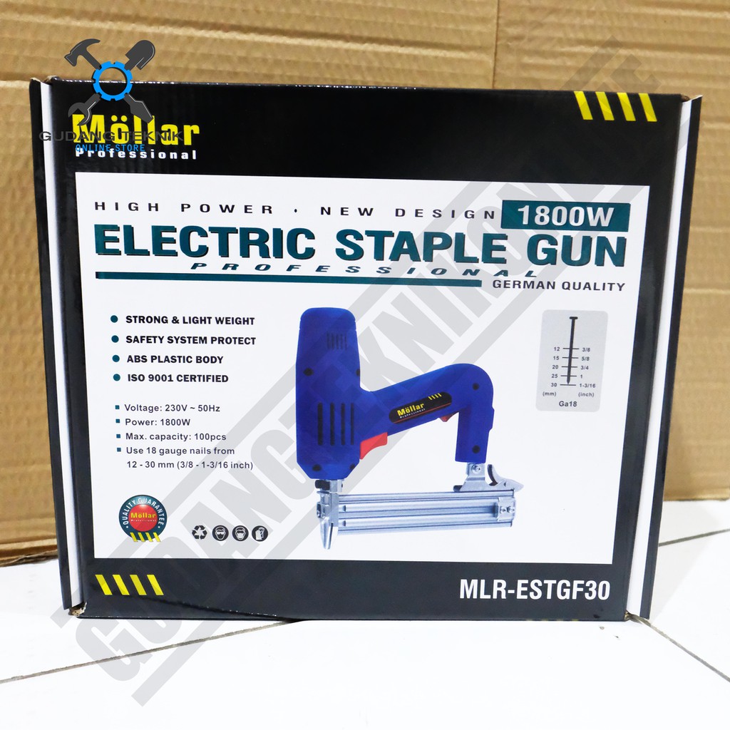 Paku Tembak Elektrik F30 - Electric Stapler Gun - Mollar F30