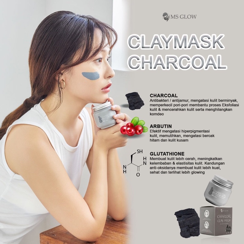 Ms Glow Clay Mask Charcoal