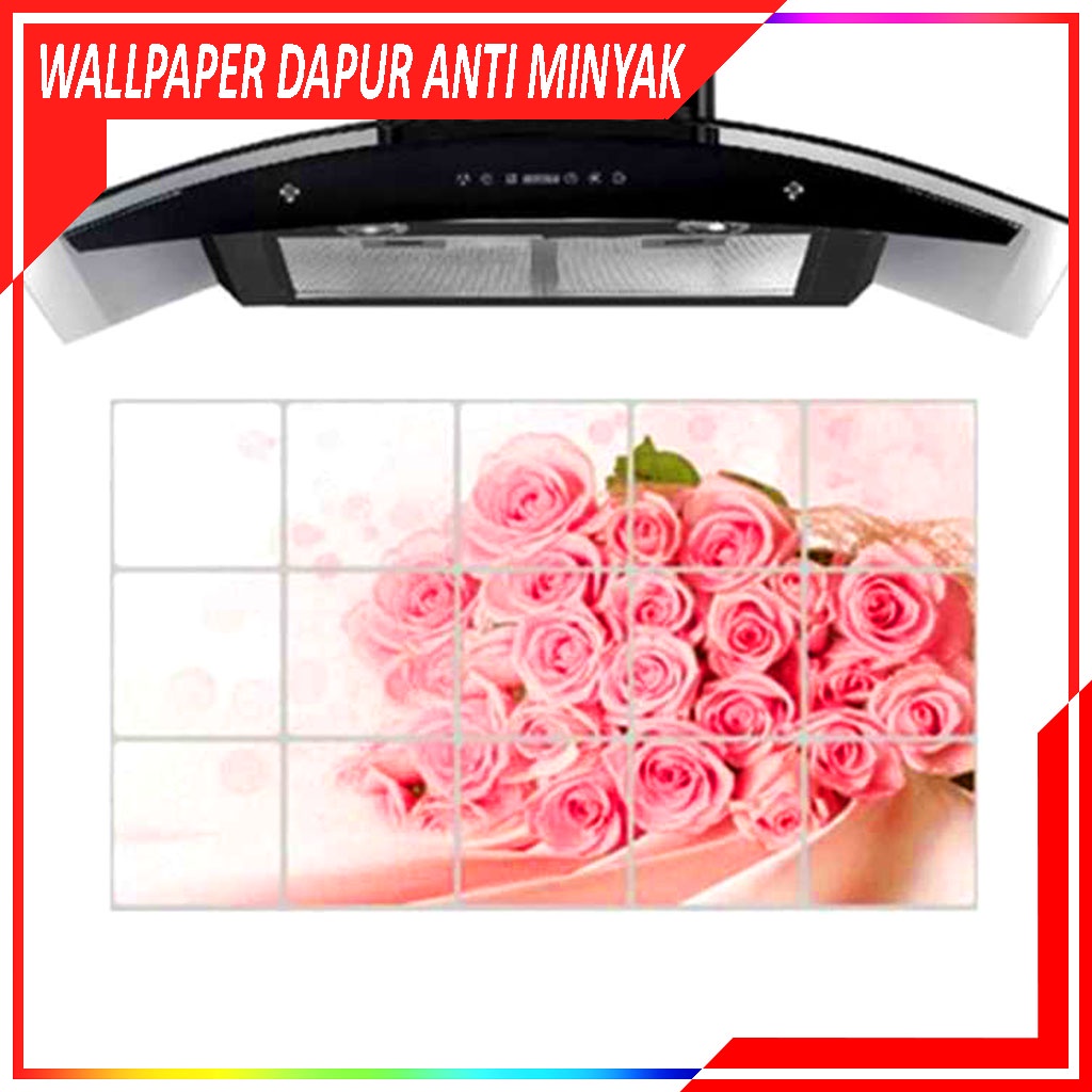 Wallpaper Stiker Dapur Anti Minyak Anti Air Anti Api / Stiker Dinding Dapur / Wall Sticker Aluminium