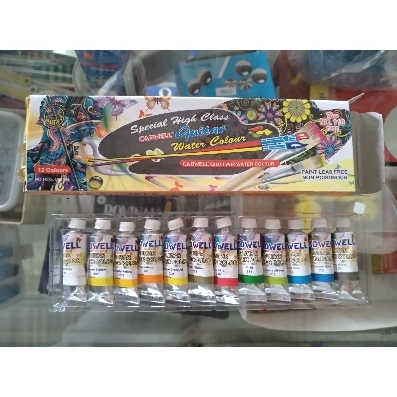 

cat air guitar 12 warna cadwell guitar water colour