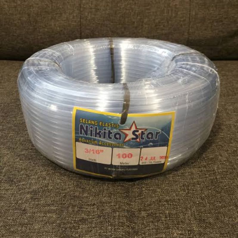 Selang aerator 1 ROLL 3/16&quot; Elastis untuk kebutuhan aquarium kolam dll