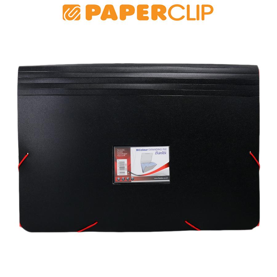 

EXPANDING FILE BANTEX BICOLOUR FC 3601 1009 BLACK - RED