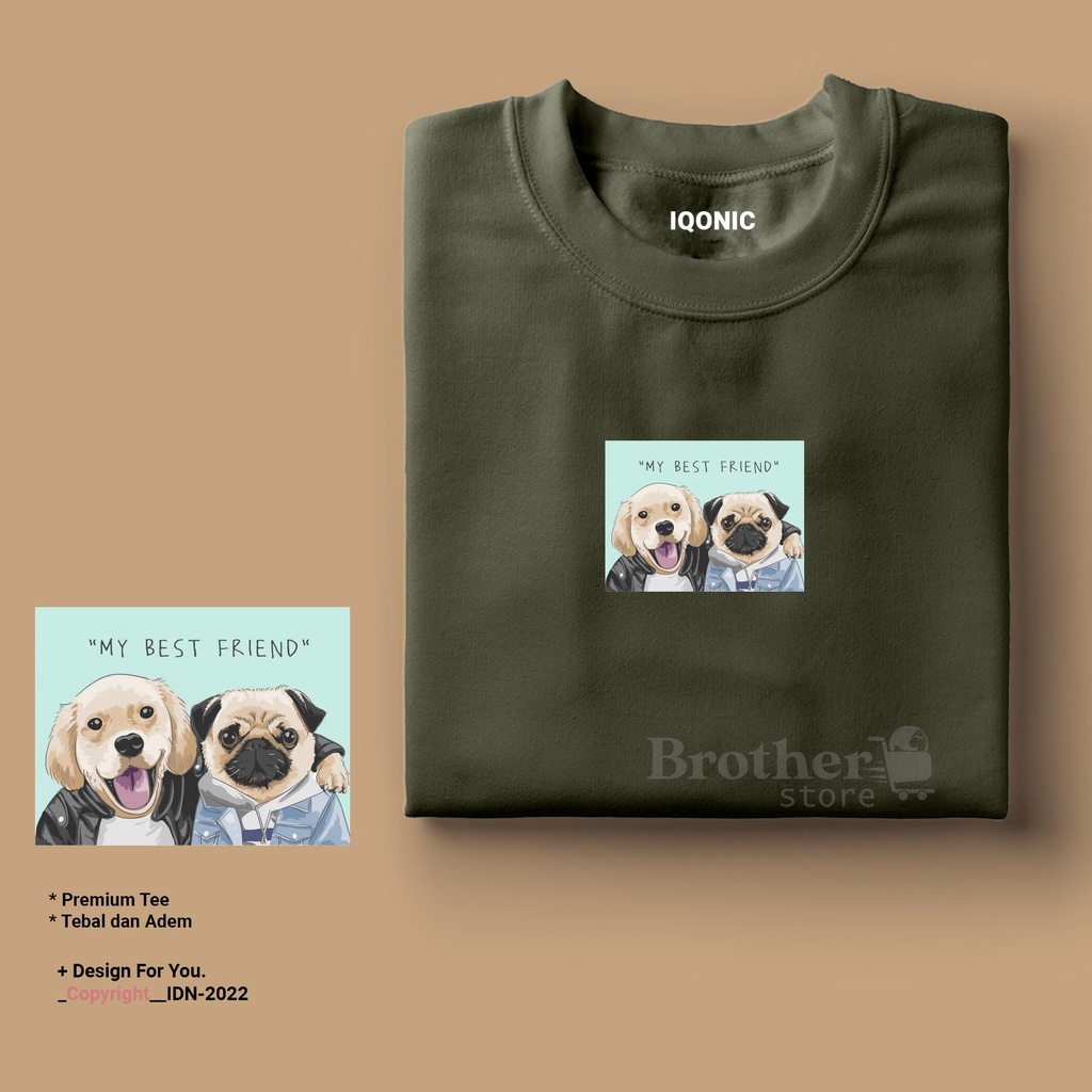 BROTHER STORE - Kaos Distro Pria - KAOS COWOK CEWEK - Kaos Kata Kata - Articel Bestie Premium