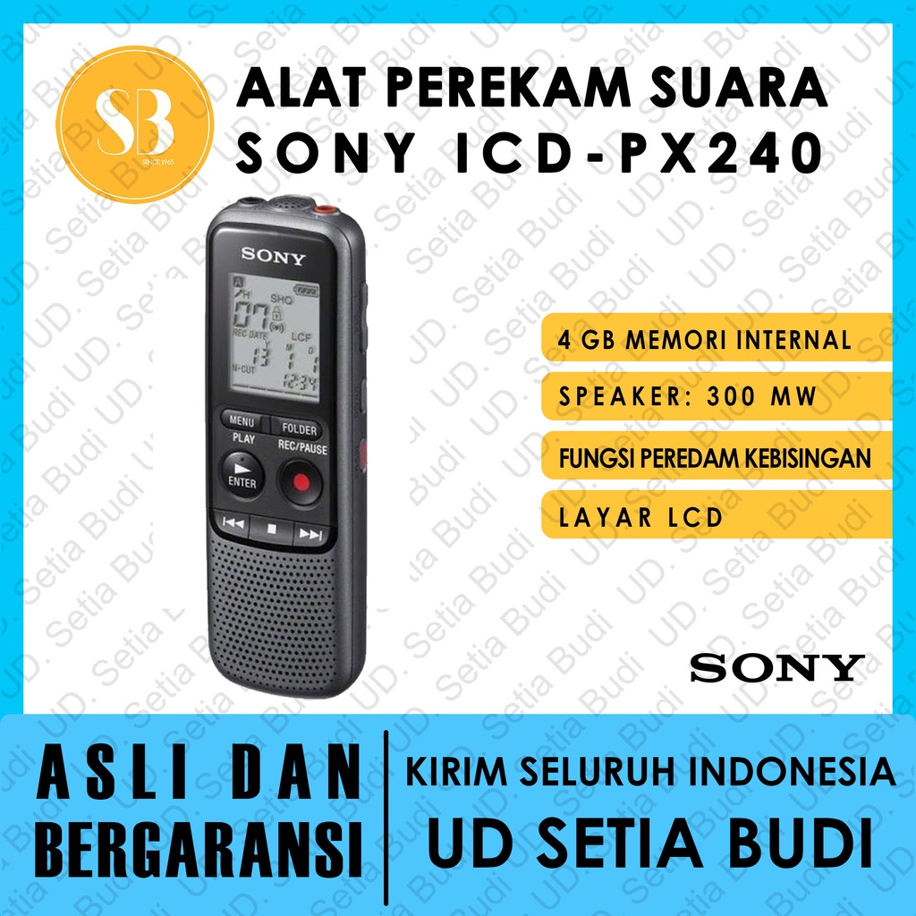 Alat Perekam Suara SONY ICD-PX240 Asli dan Bergaransi