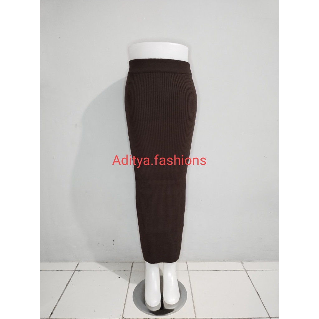 rok panjang span rajut premium panjang 90cm