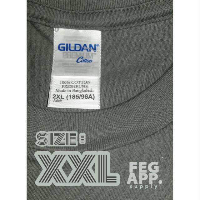 Kaos Polos Size XXL XXXL Gildan Premium Cotton 76000 Import Original