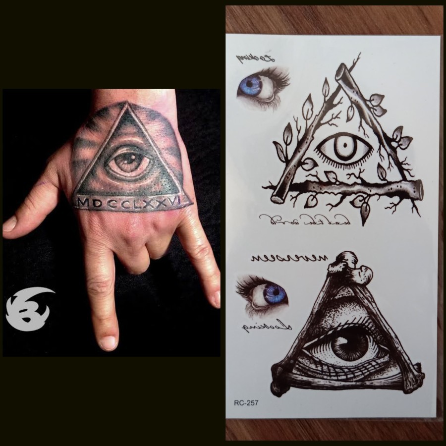 { BISA COD } TATO TEMPORER / Temporary Tatoo sticker iluminati mata devil