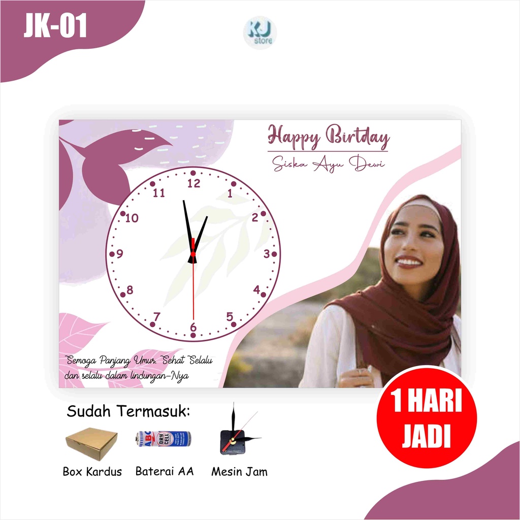 Jam Dinding Kado Pernikahan Wedding Hadiah Tunangan Couple Pasangan Kotak Custom Nama Foto Ulang Tahun Birthday Kado Wisuda Graduation Cetak Foto pengantin wedding Cepat Murah Unik ukuran 20x30cm Untuk Teman Sahabat Kampus Kuliah Lucu Kayu