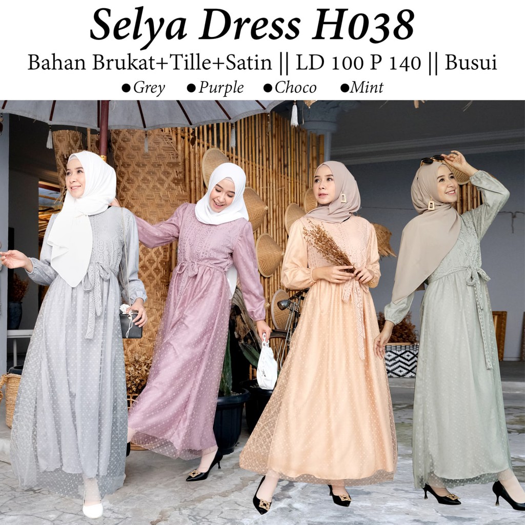 SELYA TUTU DRESS PESTA /DRESS LEBARAN / BUSUI FRIENDLY / JUMBO SIZE