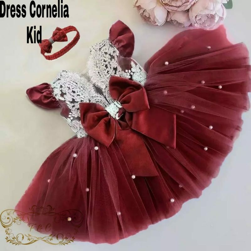 Dress Anak Perempuan / Dress Anak Free Bando( Tanpa Sepatu) / Dress Cornelia