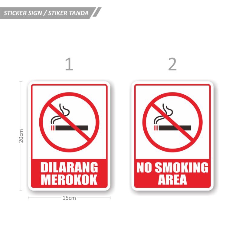 

STICKER TANDA SIGN PERINGATAN INFORMASI PETUNJUK DILARANG MEROKOK