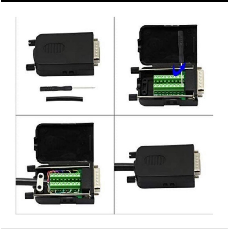 DB15 Male to 15 Pin Break Out Board Terminal Connector Screww Aw 15