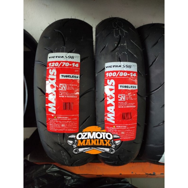 Paket Ban Maxxis Victra 100/80-14 & 120/70-14 (PCX 150 Lokal / Lexi / Aerox)