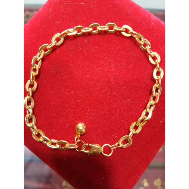 Gelang emas asli  kadar 700 nori polos