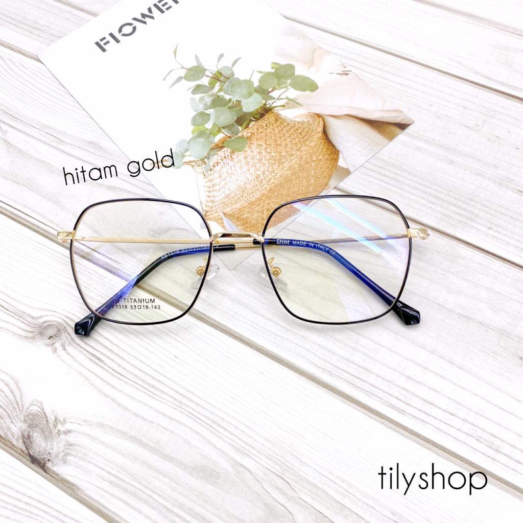 Frame Kacamata Minus Anti Radiasi Fashion 8131 Square Murah Pria Wanita TERMURAH