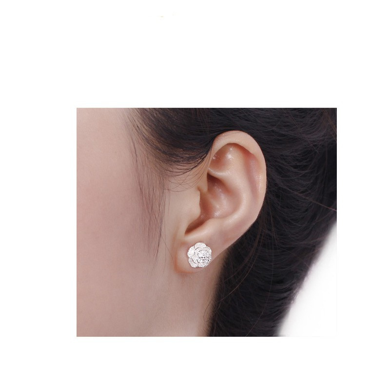 925 Perak Lucu Anting-Anting Anting-Anting Korea A Gadis XINGX Bulan Bunga Matahari Bunga Daisy Fashion Ornamen