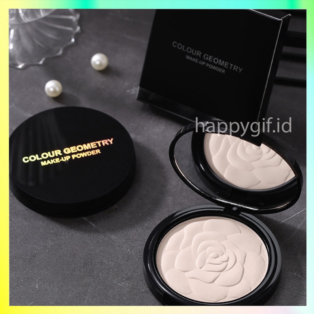 LAMEILA Bedak Colour Geometry Make Up Powder Cake Drable LA135